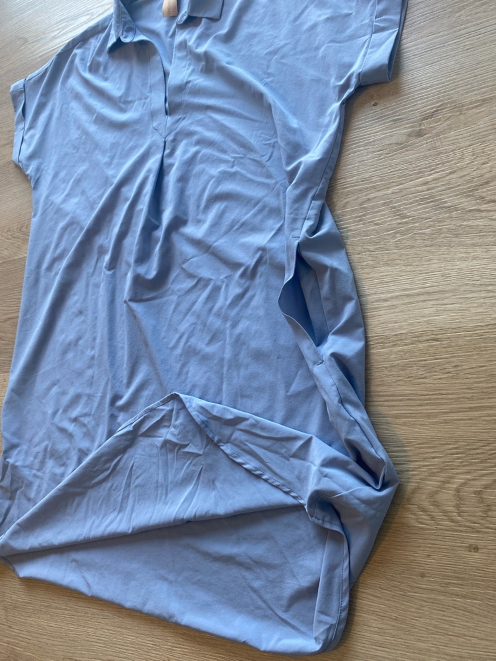 Indyeva Blue Collared Shift Dress Medium | Travel Casual Athleisure - Picture 7 of 11